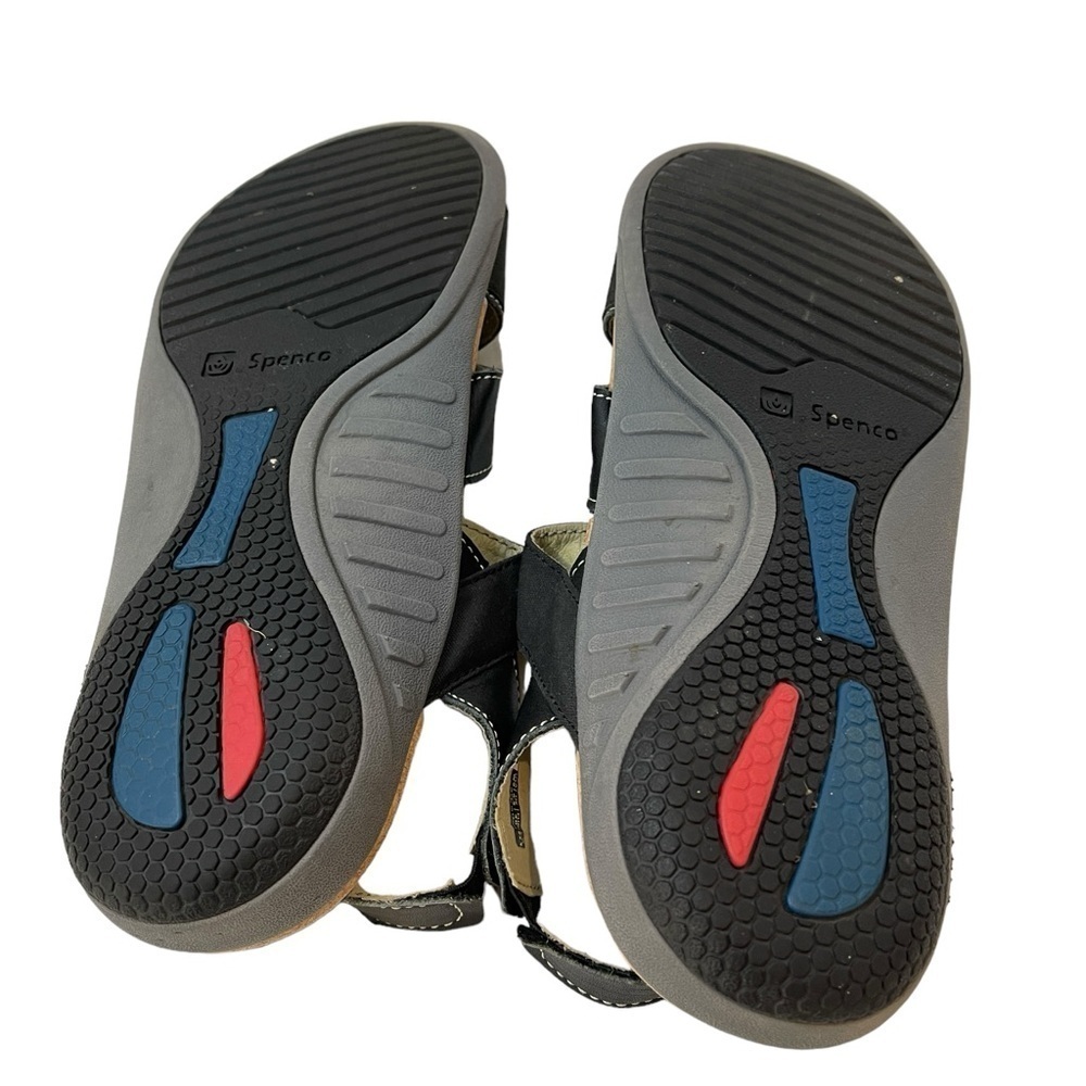 Spenco Women's Sandals Size 9 Black Leather Strappy Arch Support Comfort - Picture 8 of 13